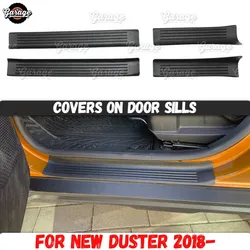 Guard covers on door sills for Dacia Duster 2018- / Renault Duster 2021- ABS plastic 1 set / 4 pcs accessories interior molding