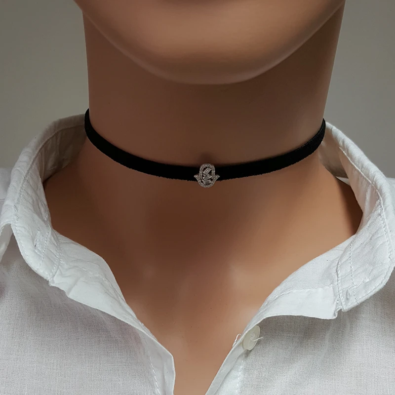 Choker Neckalce for Women Hand of Fatima 925 Sterling Silver Made in TURKEY