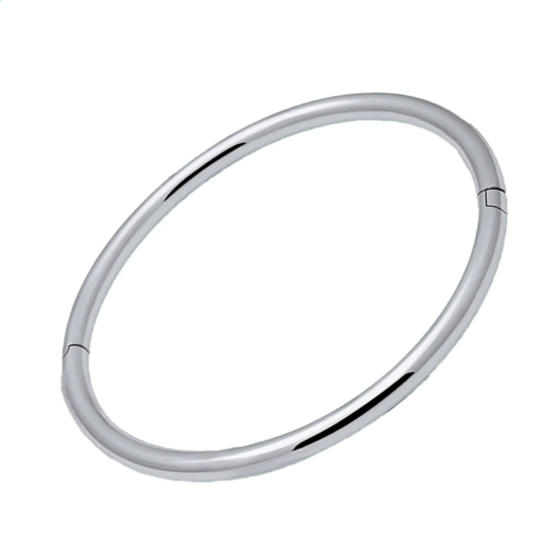 Fashion Female 925 Sterling Silver Bangle Simple Solid Smooth Bracelet Bangle For Women Charm Jewelry Party Birthday Gifts