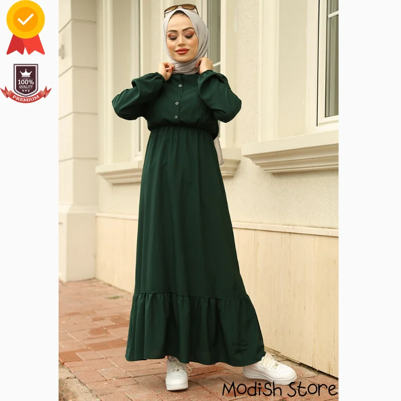 Robe longue à volants pour femmes, tenue de soirée pour Ramadan, Caftan marocain, modeste, boutique turque, nouvelle saison 2021