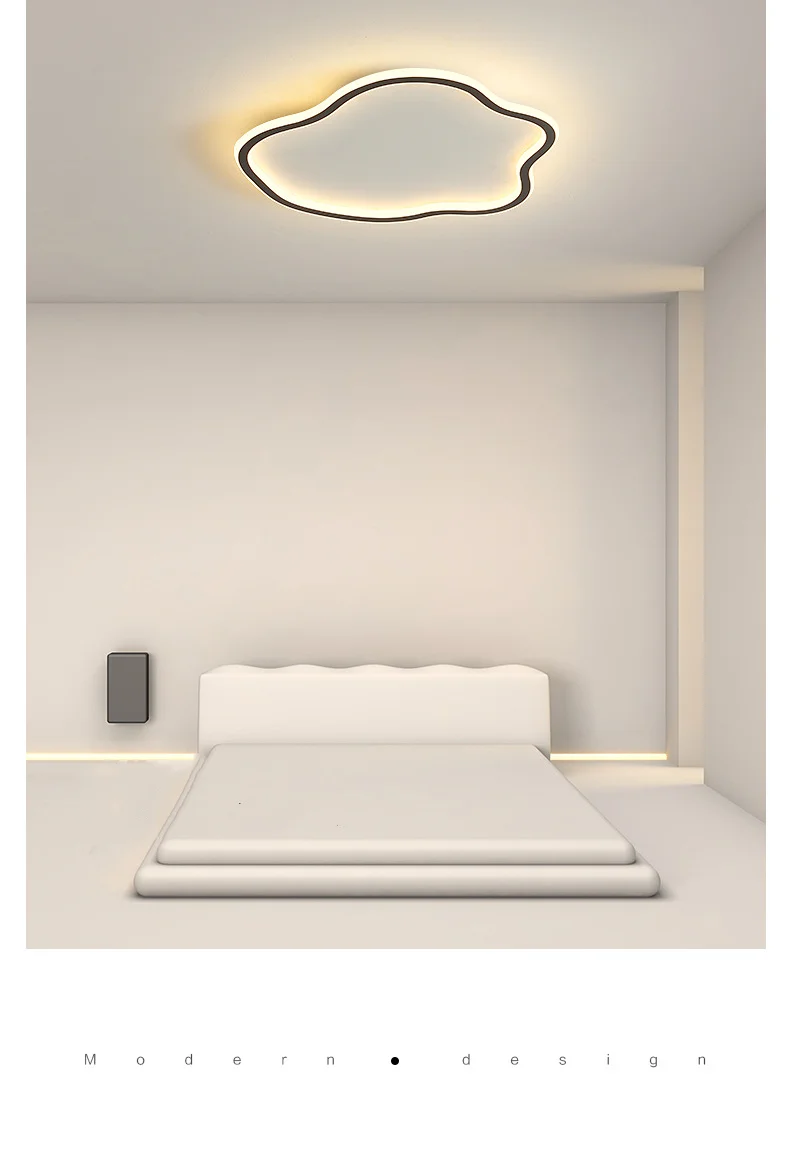 

CCT Acrylic LED Modern Ceiling Light Flush Mount 58W 3000-6000K Selectable Cloud Shape Lamp For Kids Children Bed Living Room