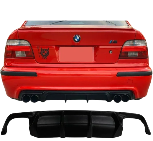 Bmw E39 M için (1995-2004) Arka Tampon Dudak M5 Style Arka Tampon Difüzör Abs Plastik