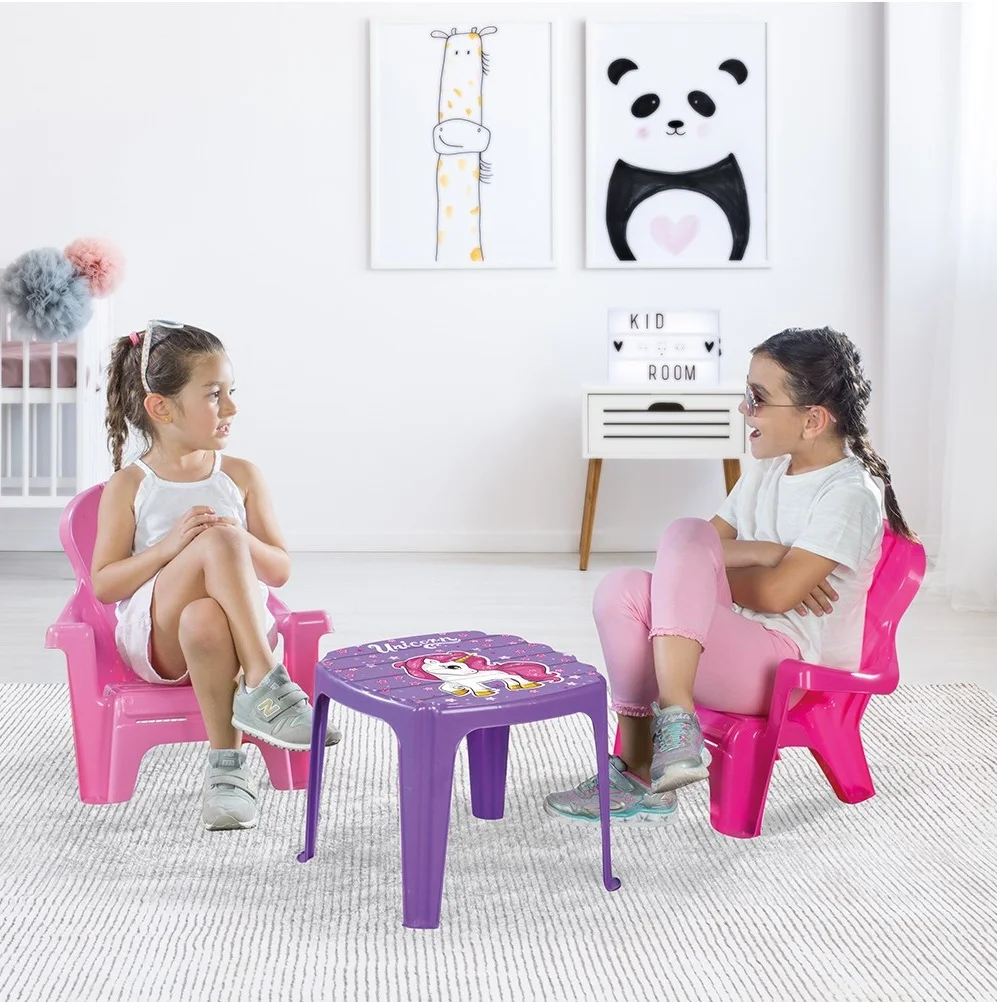 Children Toddler Table and Chair Set Unicorn indoor outdoor Made in Turkey CE Certified BEST QUALITY