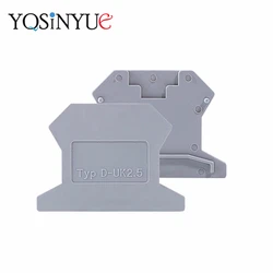 1/5/10/20PCS UK2.5 End Barrier Plate For Din Rail Terminal Block Connector Accessories End Grey Cover