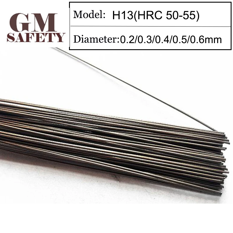 Material h13 do fio da soldadura do gm (HRC50-55) de 0.2/0.3/0.4/0.5/0.6mm do enchimento da soldadura do laser do molde 200 pces/1 tubo gmdievar