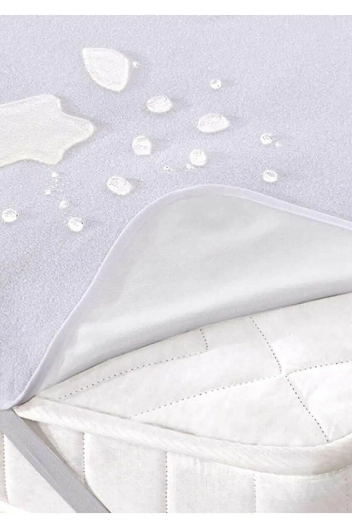 Waterproof Baby Mattress Pad Cover 60x120cm Anti Mites Baby Bed Sheet White Bed Protector Mattress Protector Elastic Belt Fix