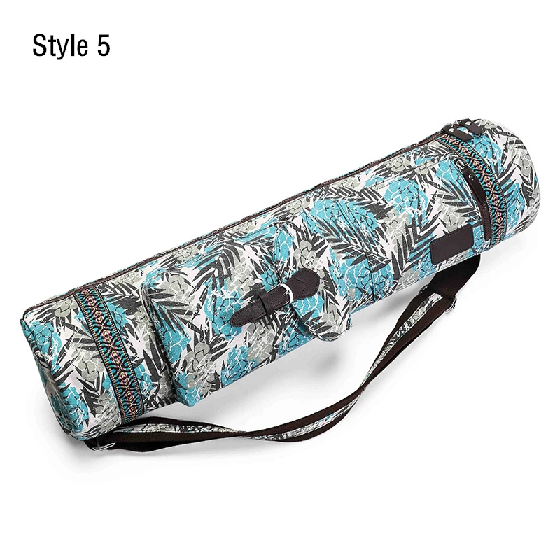 5 Colors Printed Yoga Bag Portable Sports Mat Bag Pilates Mat Backpack Fitness Dance Gym Mat Cover