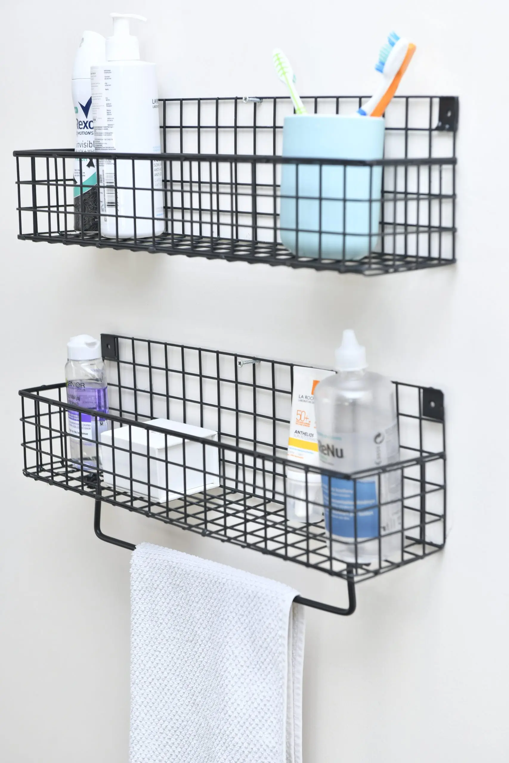 Metall Küche Bad Wand Handtuch Halter Rack 2'li Set Handtuch Rack Wand Montiert Handtuch Rack Bad Schwarz Handtuch Halter WD239