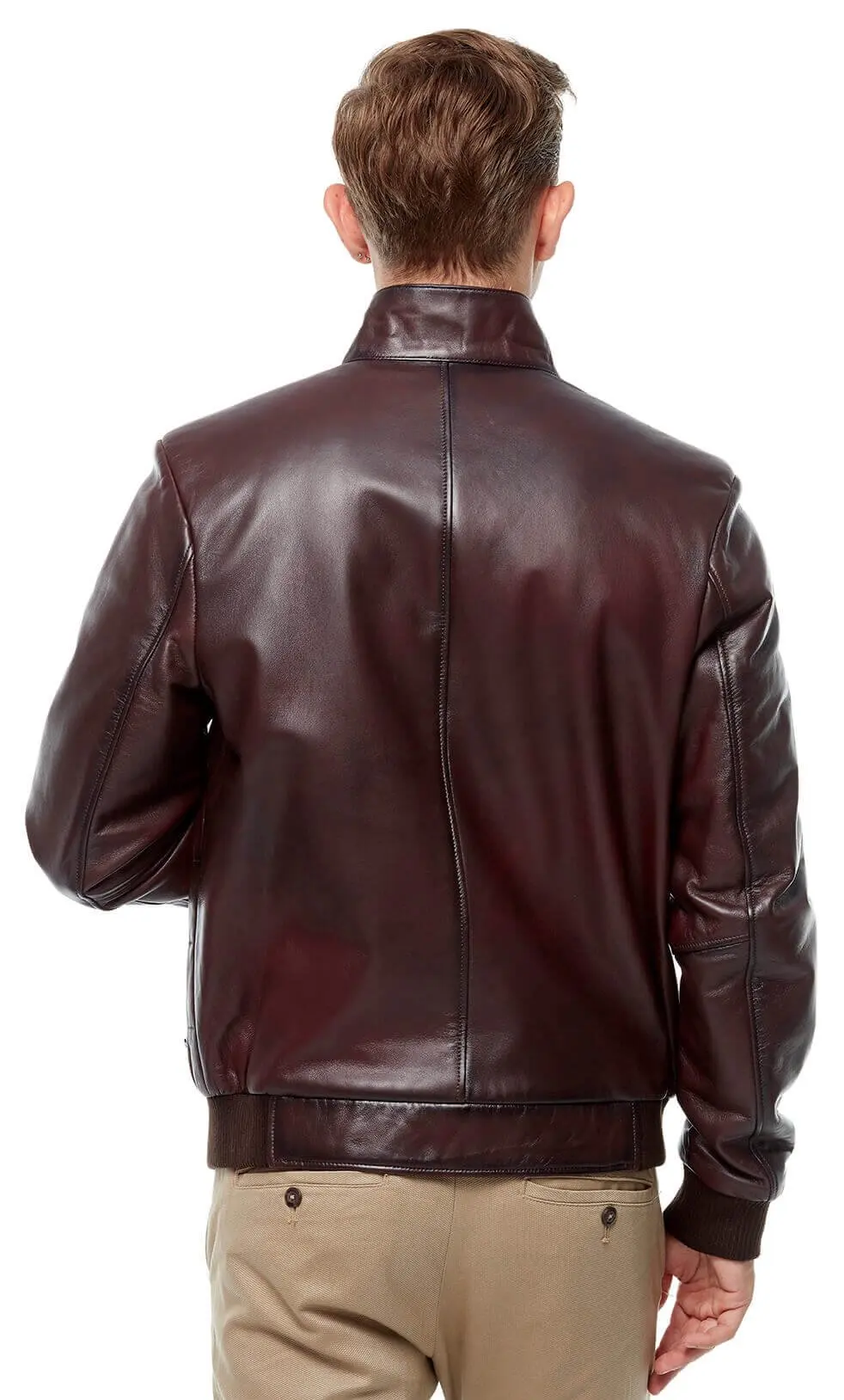 Elviro Burgundy antyczne kurtki skórzane Orjinal Lambskin jesień zima 2022 Biker Slim duże rozmiary VintageTürkiye