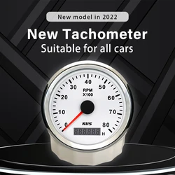 KUS Universal 85mm Auto Tachometer Rev Counter 3000RPM Meter 12V 24V Red/Yellow Backlight
