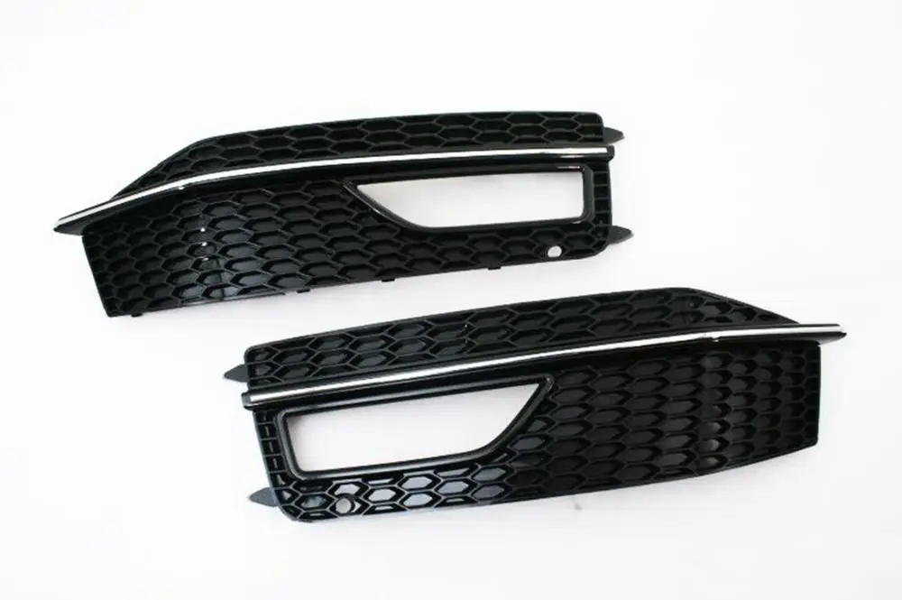 

S4 Fog Light Grille With Chrome Strip For Audi A4 B8 free shipping