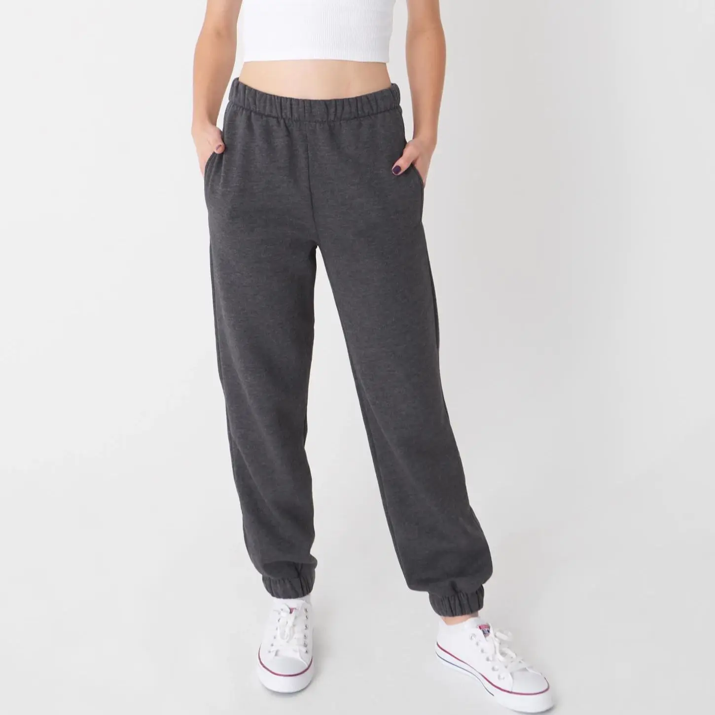 

Women Jagger Sweatpants Basic Cotton Clothing Relax Comfort Casual Sportwear Natural