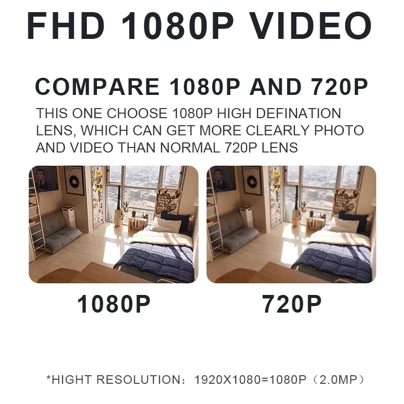 Wifi Indoor Camera for Home Pet Kids Security PIR Motion Detection 2 Way Audio 1080P FHD Wireless Rechargeable Battery Robot