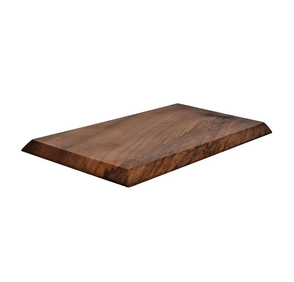 

Geometric Natural Walnut Serving Board Wooden presentation plate for your breakfast and cake presentations