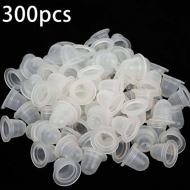 

300Pcs Soft Silicone Microblading Tattoo Ink Pigment Cup Caps Disposable Pigment Holder Container for Tattoo Accessories Supply