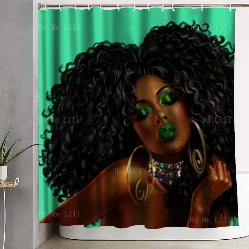 Abstract Mystical The Beauty Of African Black Queen Girl Sexy Women Fantasy Rustic Background Shower Curtain By Ho Me Lili