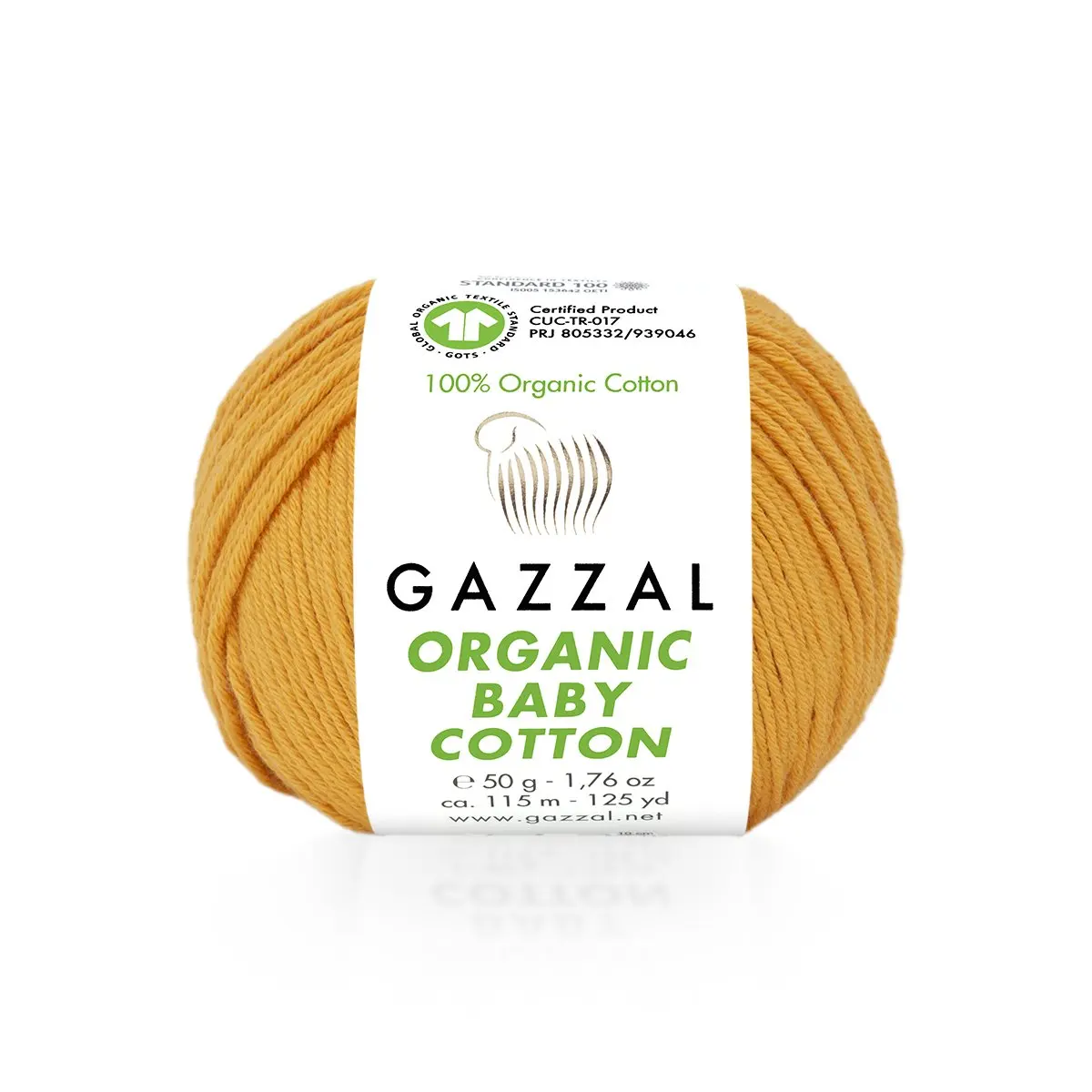 Gazzal Organic Baby Cotton Ball Hand Knitting Yarn, 50 grams 165 meters, Acrylic, Medium, Thread, Crochet, Clothes, Sport, Cardigan, Blouse,