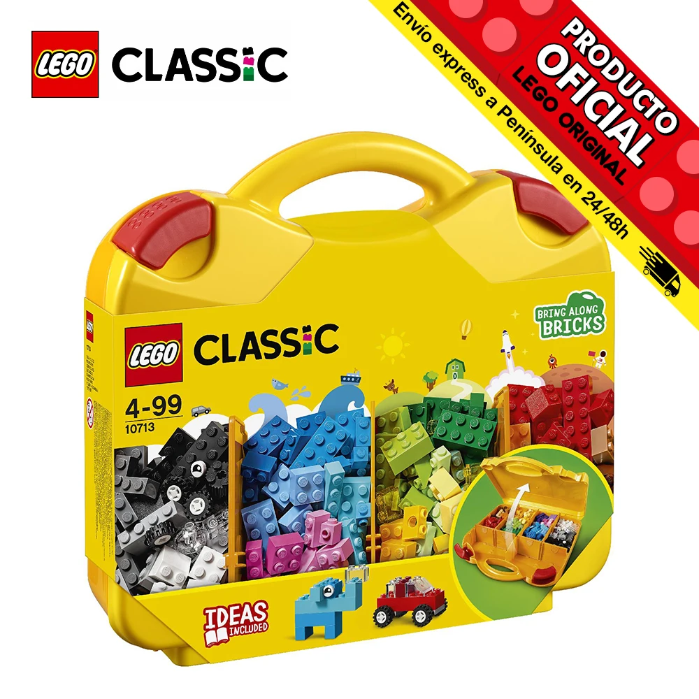 LE10713 LEGO CLASSIC Creative Briefcase - Toys For Boys And Girls, Figures + 3 Years, Blocks Pieces, Original