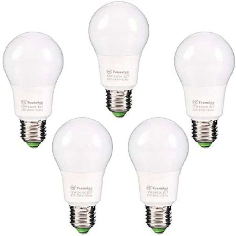 LED bulb, A60 12W E27 cool white light 6400K, 960LM (5-piece)