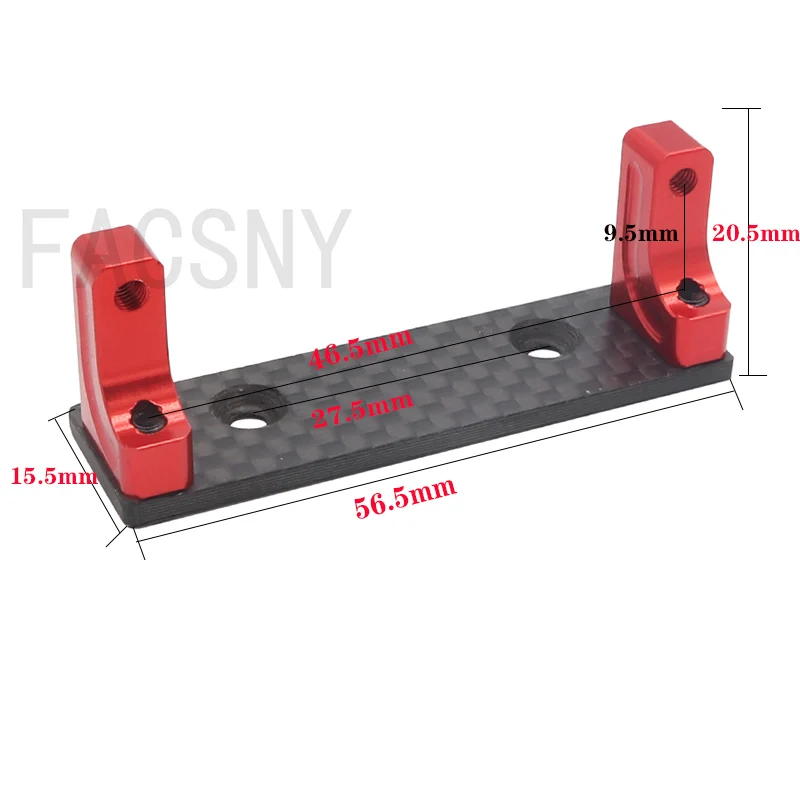 カーボンファイバーアルミニウムサーボ取り付けブラケット,1:10同軸SCX10-AXI03004用固定フック,capra 1.9用アップグレードパーツ