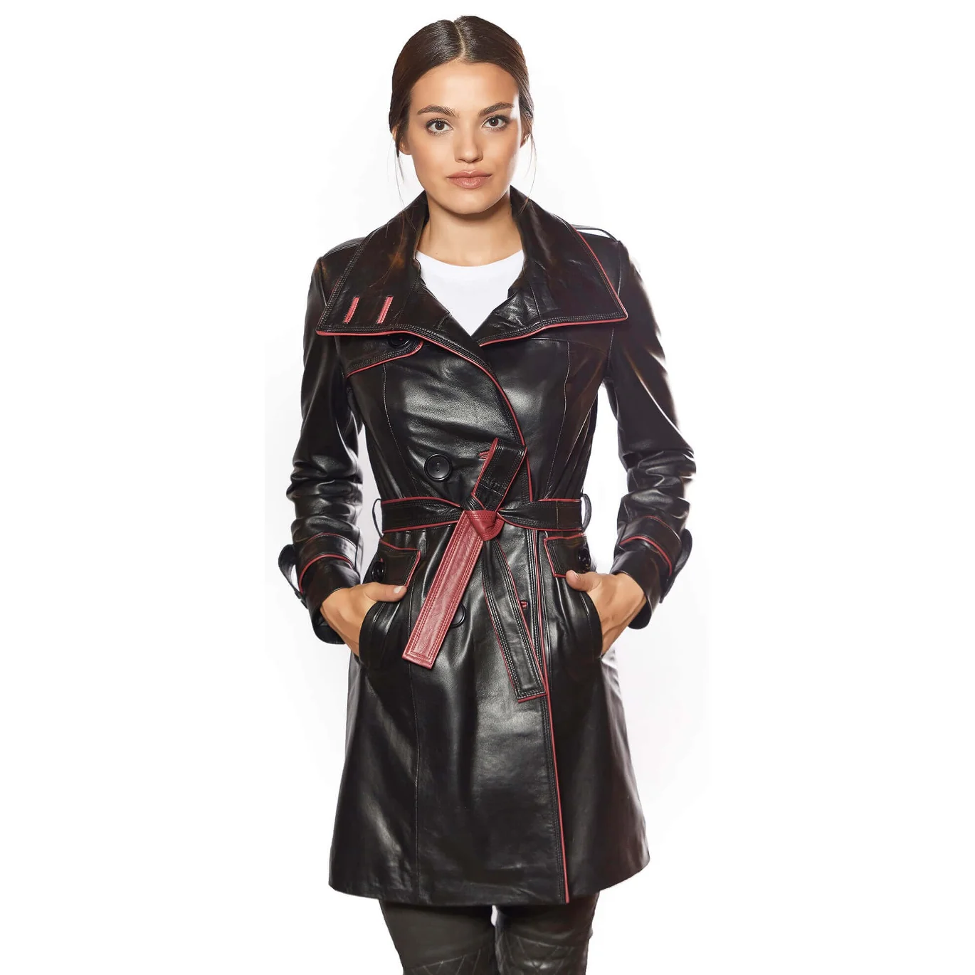 Manteau veste en cuir véritable pour femme, véritable peau d'agneau, automne-hiver 2022, Biker Slim, grande taille, Vintage, turquie Selena