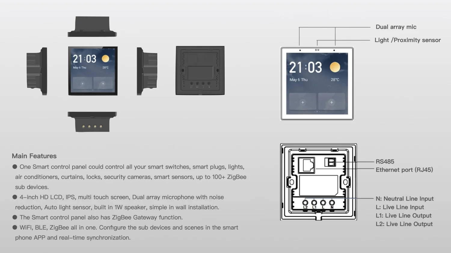 Imagem -04 - Toque Interruptor do Painel de Controle Tuya Smart Home 4