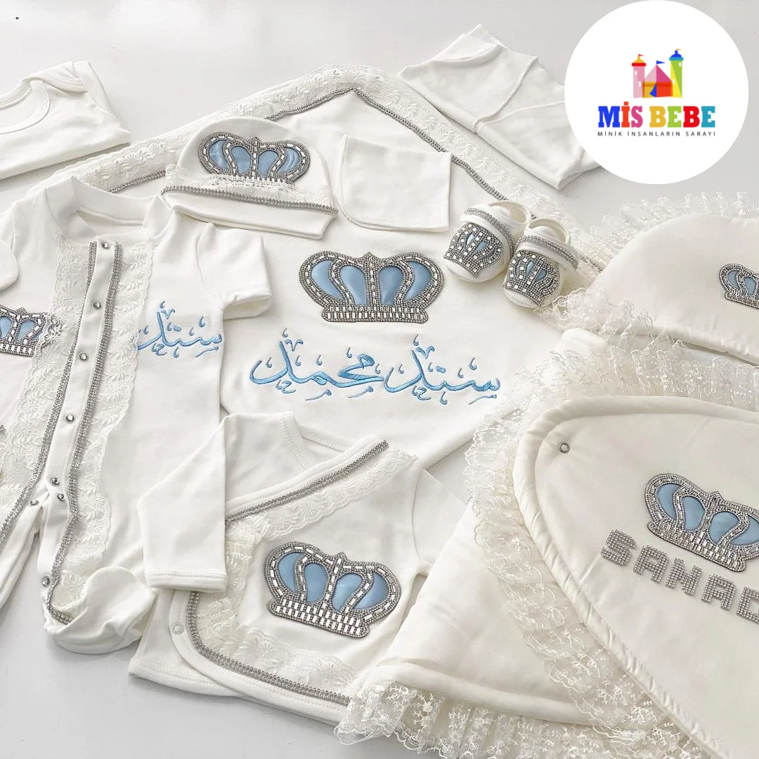 Baby Boy Girl Personalize Newborn Clothing 12-pcs Hospital Outlet Custom Fabric Babies Healthy Safe Outfit Sets Dresses