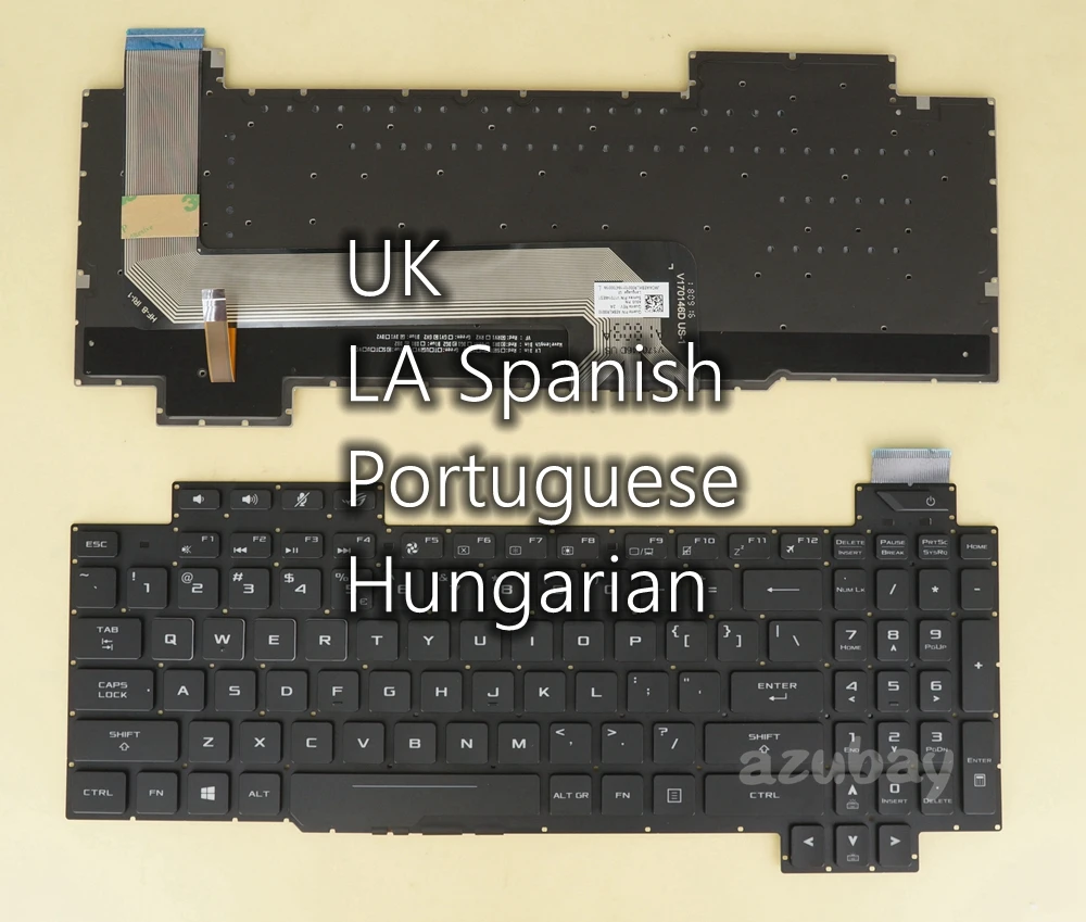 UK LA tastiera portoghese portoghese spagnola per Asus ROG Strix cicatrice GL503VD GL503VM GL503GE GL703GE GL703VD GL703VM RGB retroilluminato