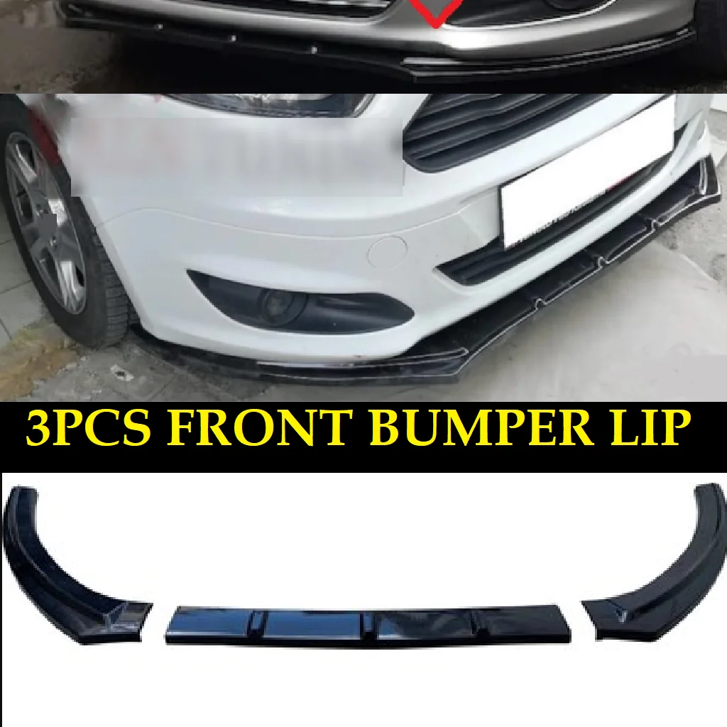 

For Ford Tourneo Courier Front Bumper Lip Body Kit Spoiler Splitter Diffuser 3pcs High Quality ABS Plastic Professional