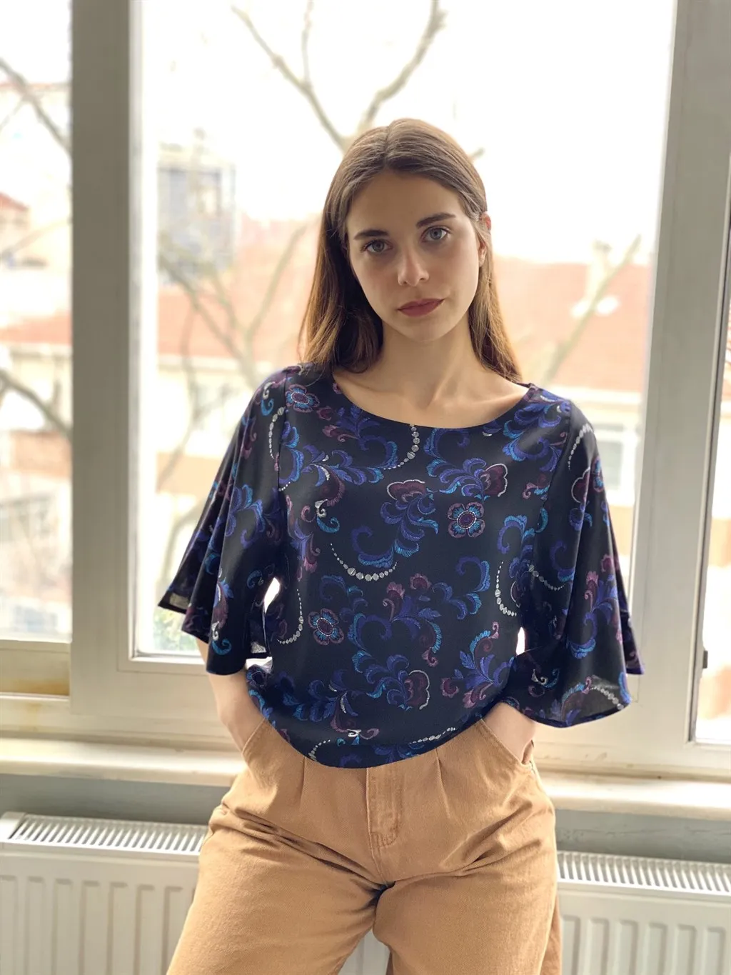 2021 nowych kobiet drążą Vintage Casual eleganckie topy koszule damskie jednolity kolor, długi rękaw koreański styl łuk luźne bluzki Blusas