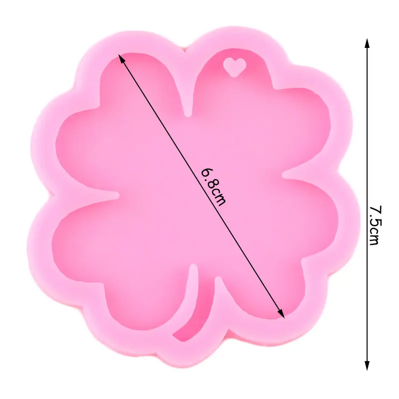 Four Leaf Clover Lucky Keychain Silicone Mold Key Chain Pendant Molds DIY Jewelry Making Epoxy Resin Molds