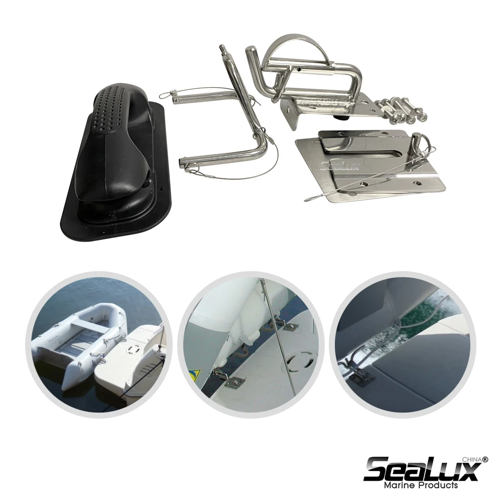 Sealux 2 sets per package Insta-lock Quick Davits set for inflatable boats with handle pad for Marine Yacht