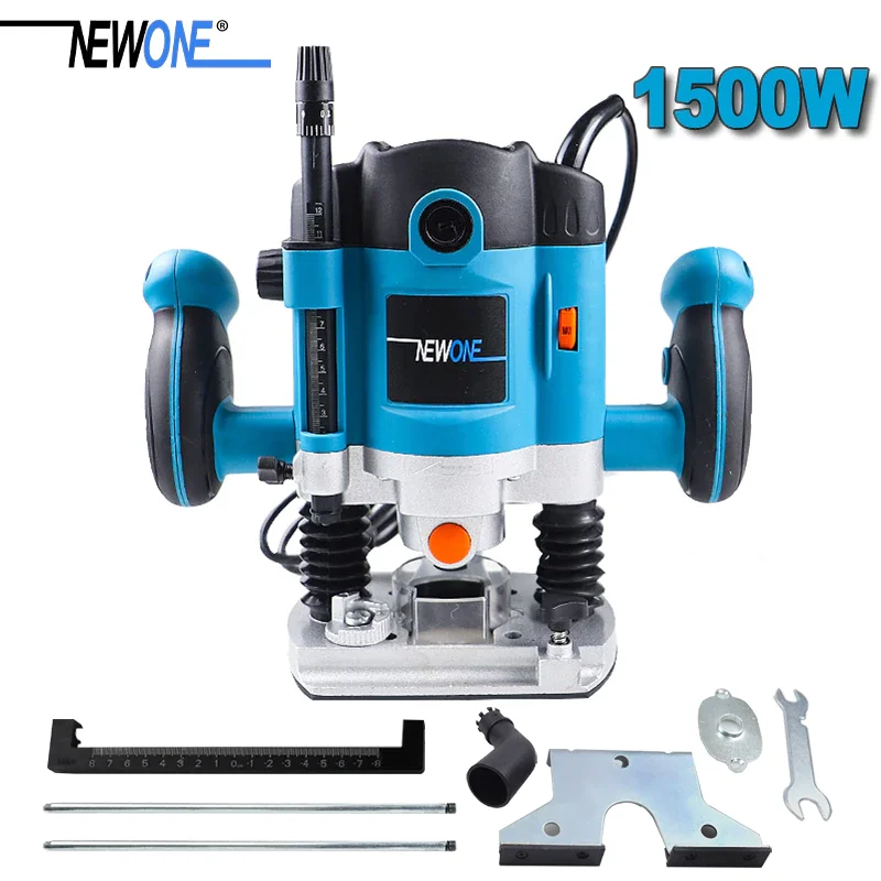 

1500W 30000RPM Wood Router Tool Adjustable Router Guide Jig for Perfect Dados & Grooves Electric Woodworking Machines