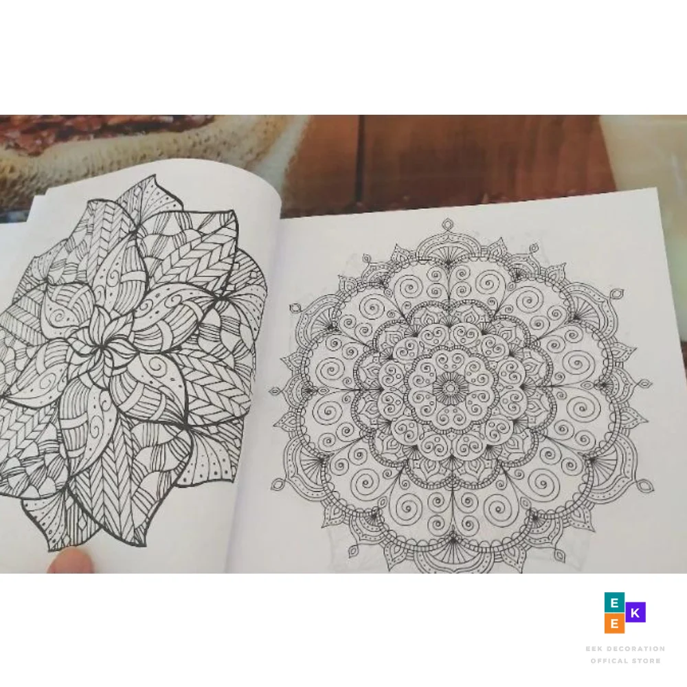 1 Pcs 84 Pagina Mandala Kind Volwassen Bloem Schilderen Boek Stress Reliever Voor Graffiti Tekening Art Super Mandala 2 Schilderen