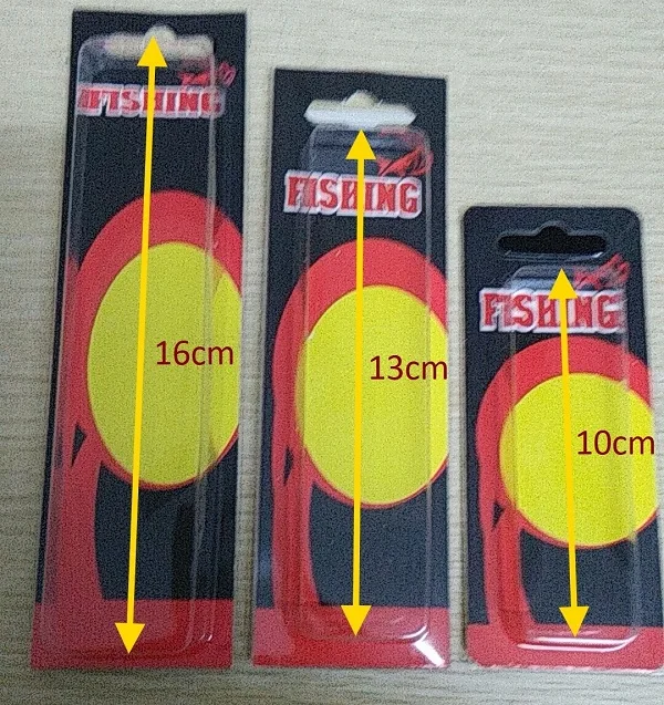 wLure 50 Retail Boxes per Pack 16cm 13cm 10cm Length No Logo on Hard Cardboard Retail Packaging for Fishing Lure PB