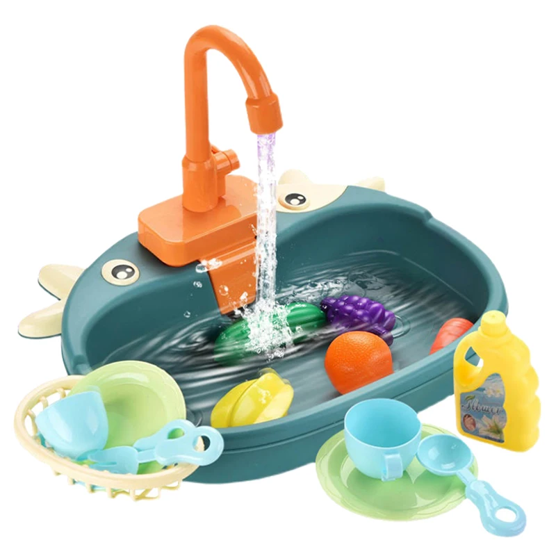 Giocattoli da cucina per bambini simulazione lavastoviglie elettrica finta gioca Mini cucina cibo giocattoli estivi educativi giochi di ruolo