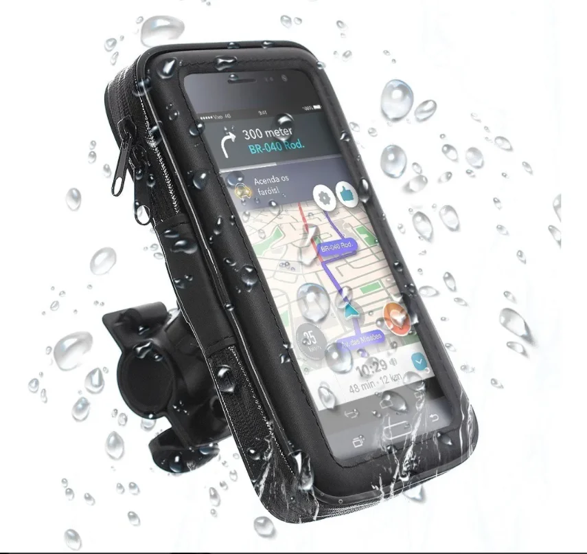 Suporte Moto Celular Case Bike Gps Prova D'água Impermeável