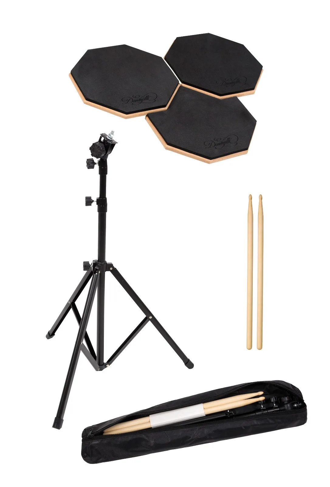 

Trio Honeycomb Shaped Batterie Drum Practical Work Pad Demounted, Free Carrier Bag, Tripod and a Couple Stick