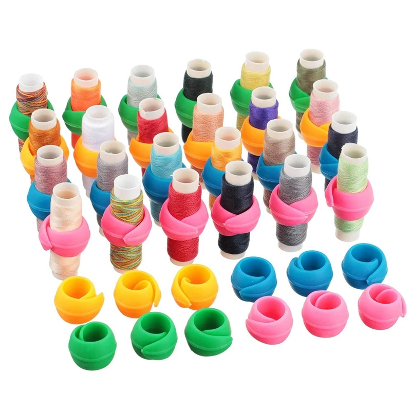 20/5pcs Thread Spool Huggers Sewing Machine Thread Spool Savers for Embroidery Quilting Threads DIY Hand Machine Sewing Supplies