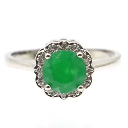 Buy 4 Get 1 Free Princess Cut Real Green Emerald Red Ruby For Women Bride Engagement Silver Color Rings Daily Wear