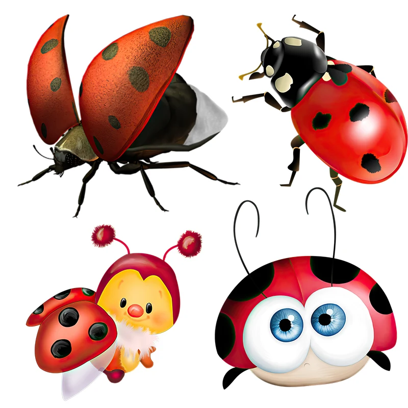 Three Ratels CL23 Cute Ladybug cartoon sticker children's bedroom decoration Decal