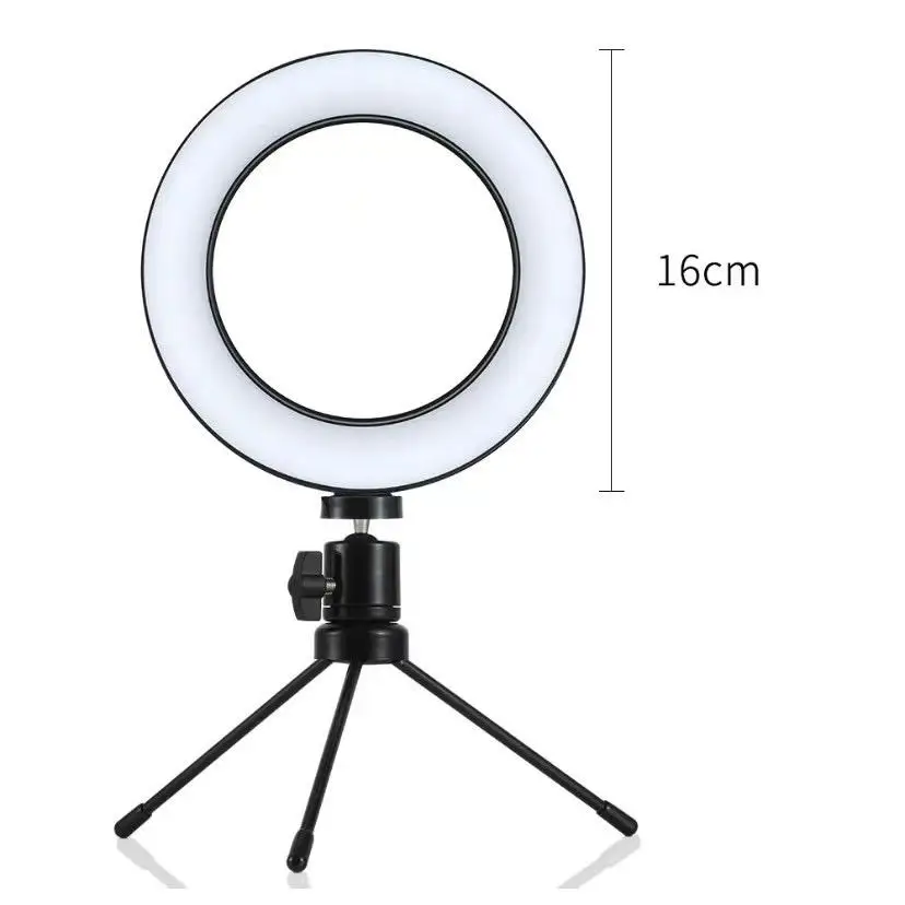 Ring Light Led Table Illuminator Small Tripod 6 Inch 16cm