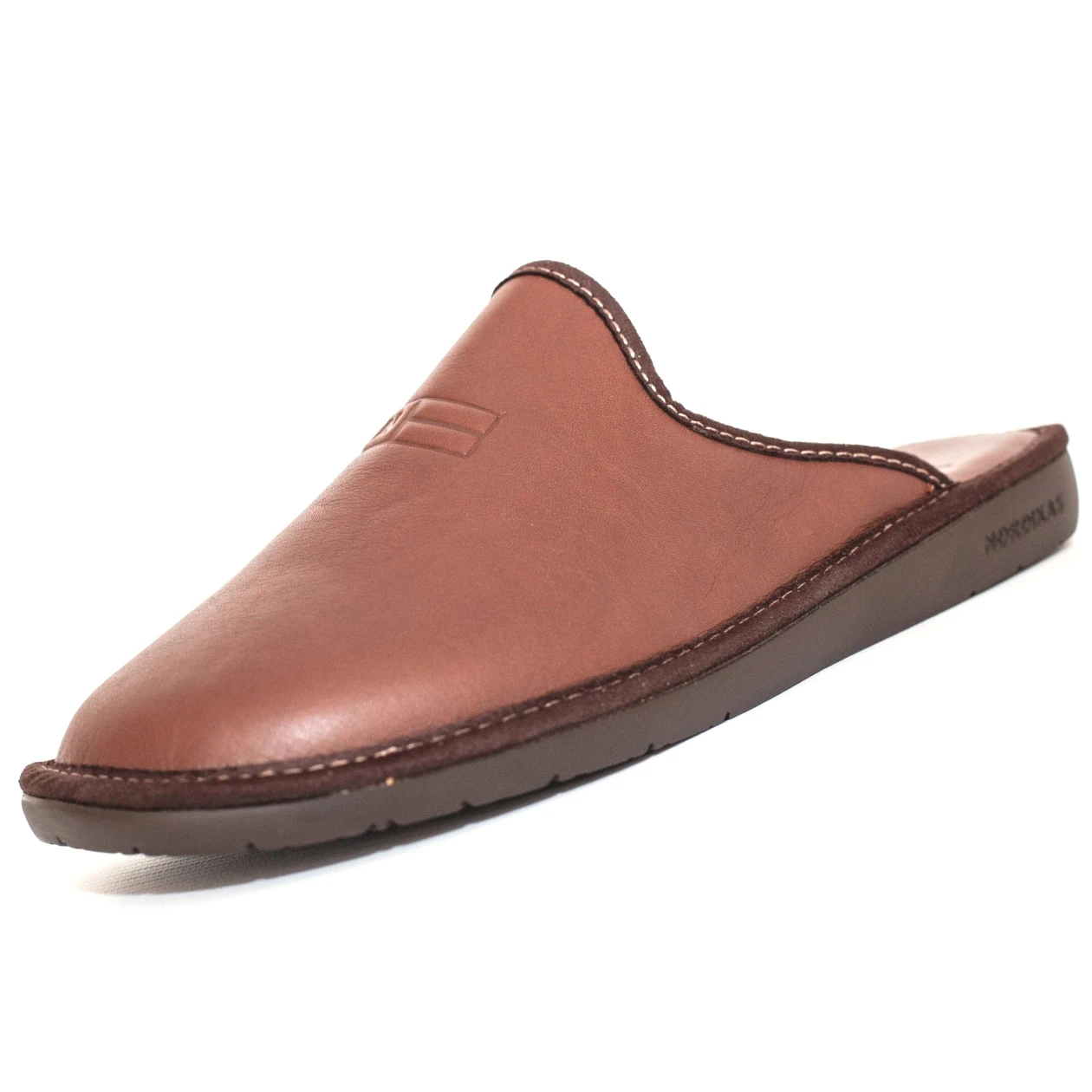 Brown leather 188 Nordikas, Shoeshop, men's shoes, slippers, house shoes, men's slippers, flat shoes