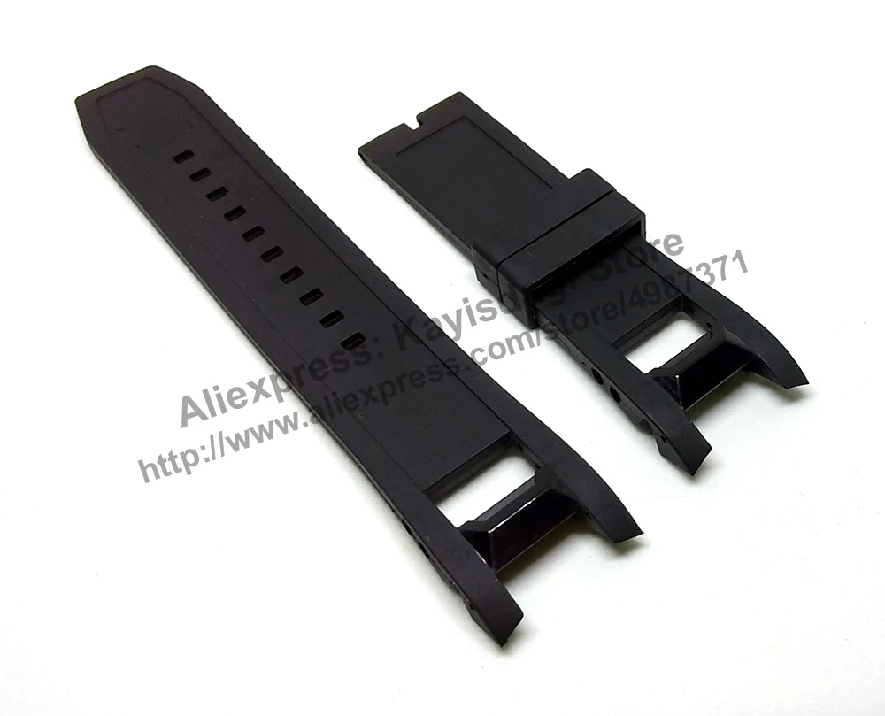 26mm Black Rubber Watch Band Strap Compatible for Invicta Reserve Excursion 6252 , 6255 , 6262 , 6264 , 6265 , 6267 , 6268