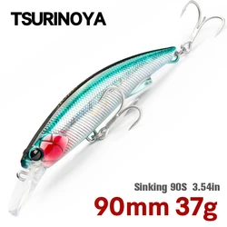 TSURINOYA 90S Heavy Minnow Sinking Fishing Lure 3.54in 37g STRIKER Long Casting High Strength Hard Bait Sea Fishing Tuna Model