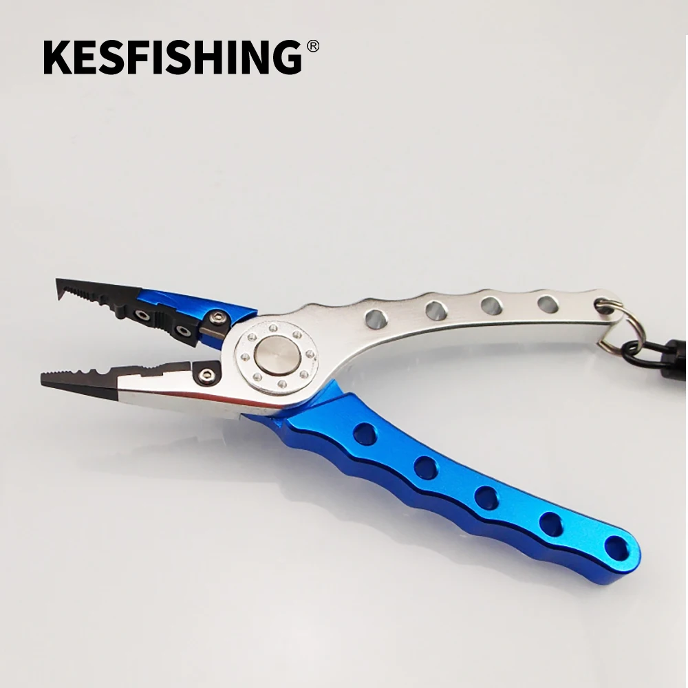 

KESFISHING Fishing Plier 180mm 182g Clip Split Ring Cutter Aluminum Hand Hook Remover Braid Line Cutting