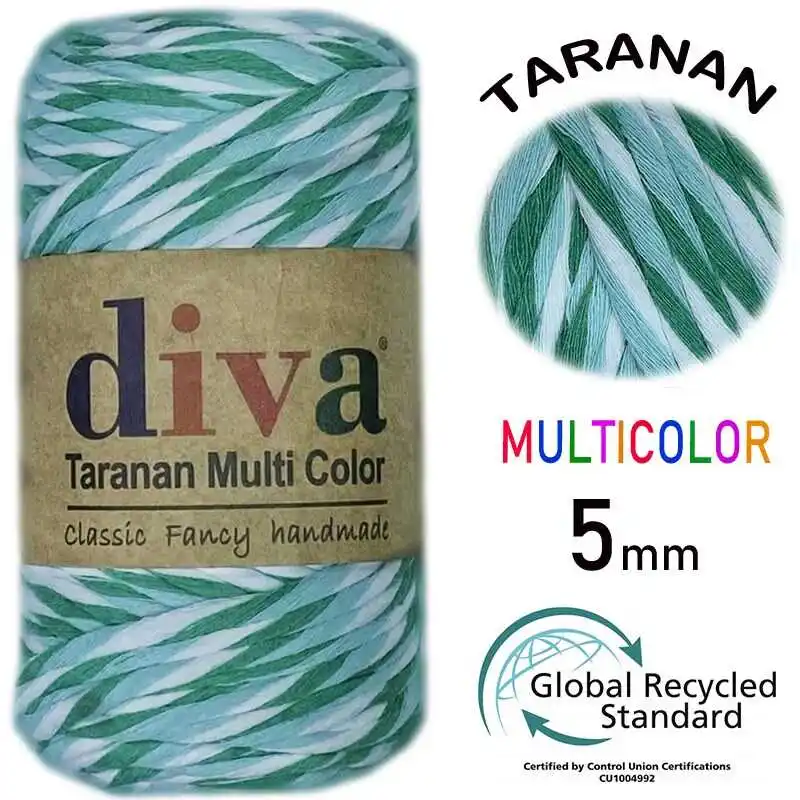 Multicolor Cotton Macrame Rope - Polyester - 5mm 250g 80m - 8 Color Options - Wall - Door Decorations, Bags, Cushion, Pillow, Swing, Hammock, Party, Cord, Wedd, Thread, String Home Textile - Twisted Craft DIY