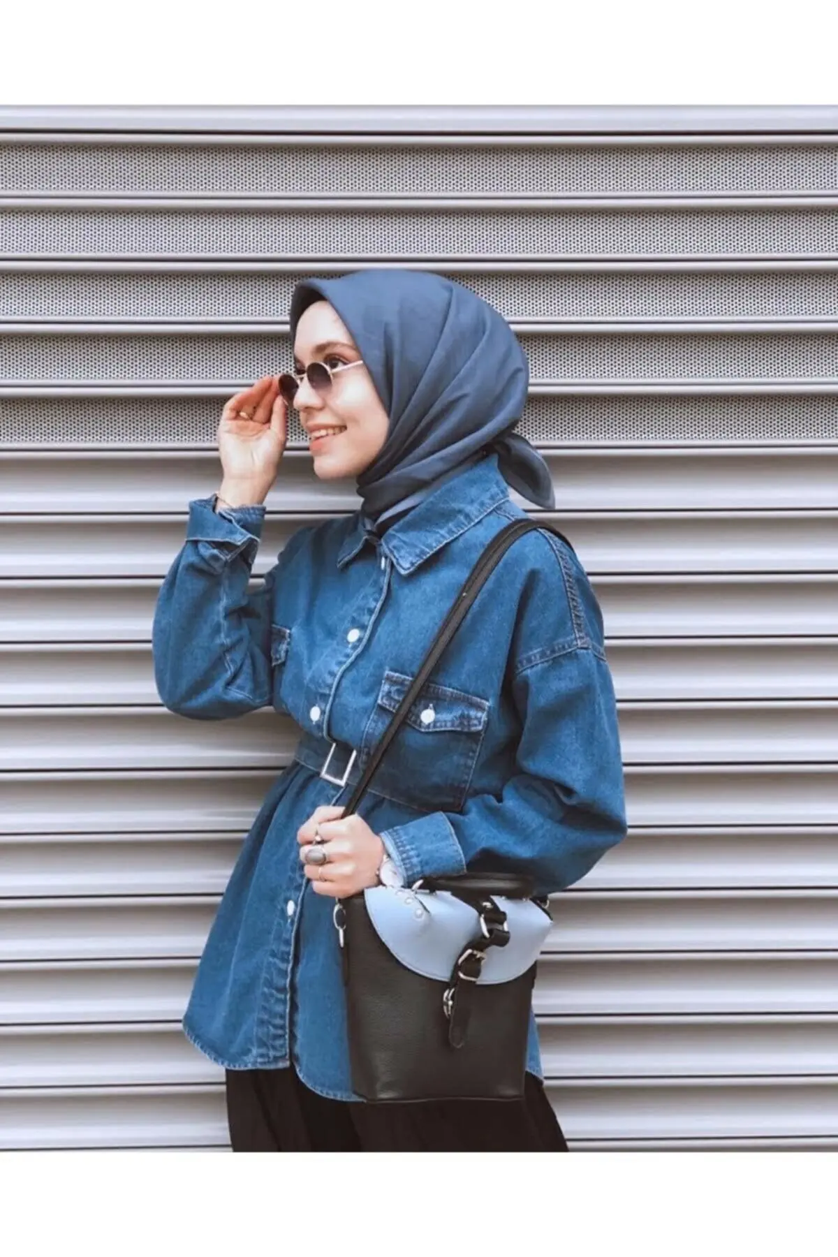 Skirt With Tassels Long Denim Jacket PANTS TUNIC SUMMER Muslim long dress women Dubai winter Blue Kemerli Hijab Denim Jacket 8000