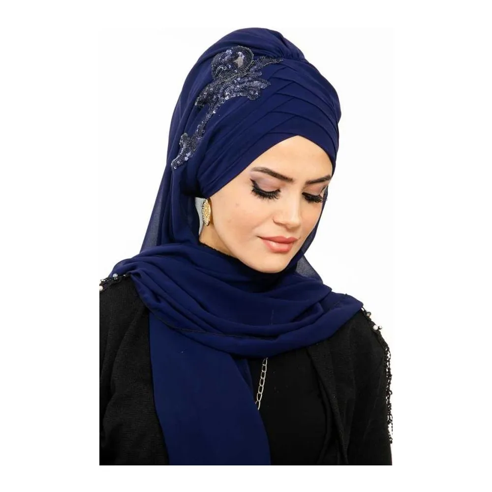 Aisha Hijab ottoman Drapeli Ready Chiffon Shawl wedding women the headscarves quality tesettur abaya ferace islamic scarf easy use turk