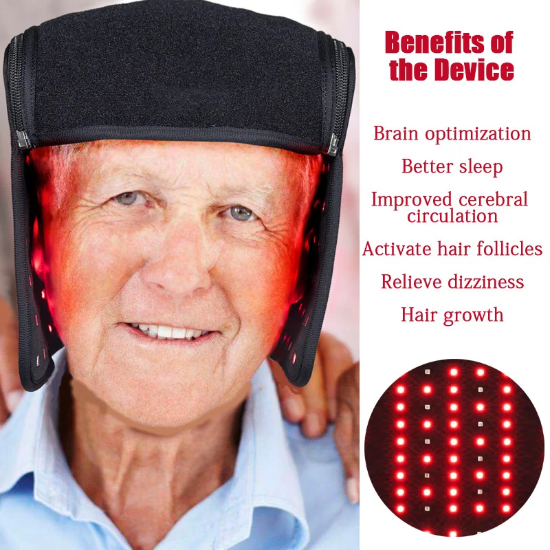 LED Red Light Therapy Helmet for Hair Growth Infrared Light Therapy Device Hair Loss Treatment Hair Regrowth Cap